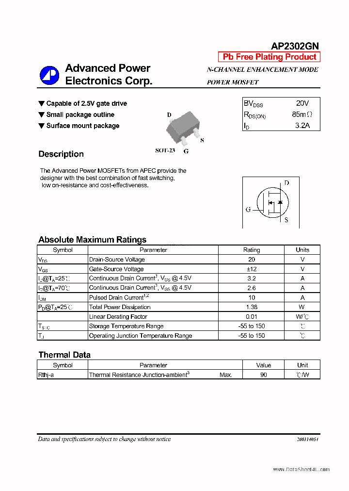 AP2302GN_181050.PDF Datasheet