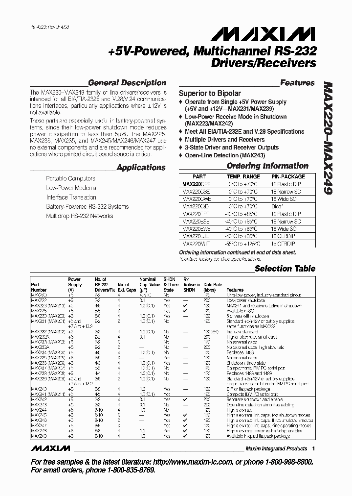 MAX232A_315563.PDF Datasheet