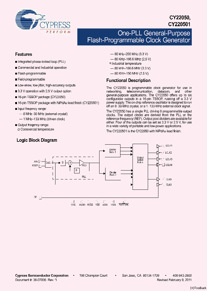 CY220501KFZXI_317136.PDF Datasheet