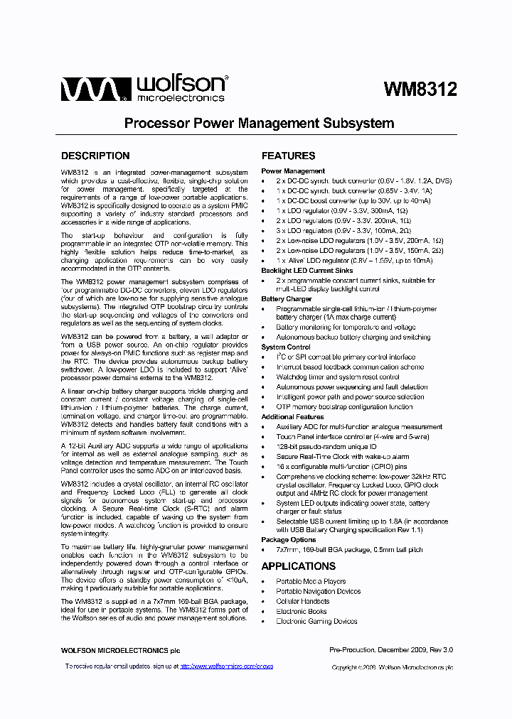 WM8312GEBV_319015.PDF Datasheet