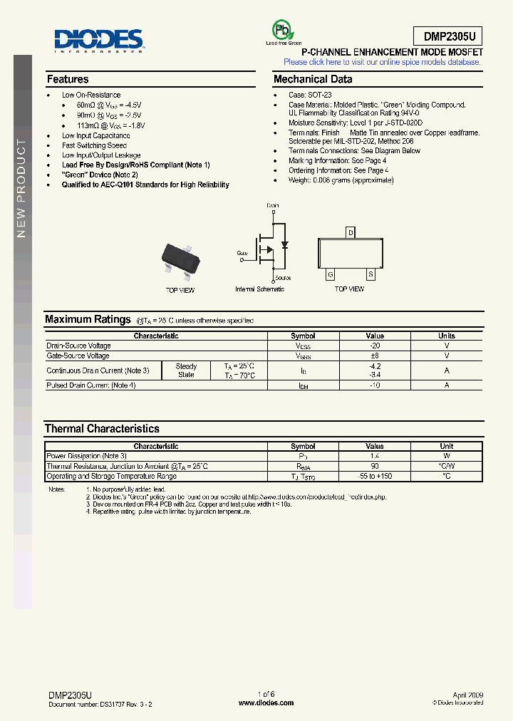 DMP2305U_324571.PDF Datasheet