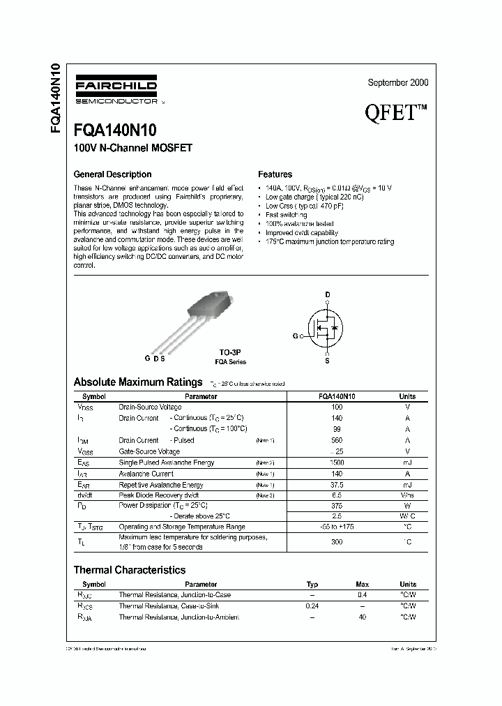 FQA140N10_322808.PDF Datasheet
