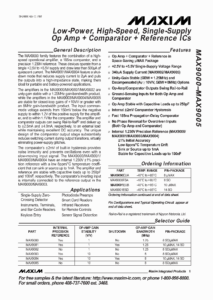 MAX9001_323775.PDF Datasheet