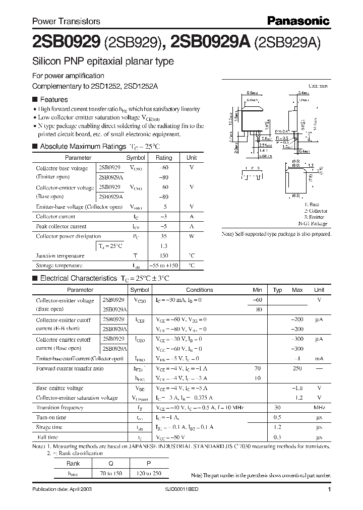 2SB0929_229401.PDF Datasheet