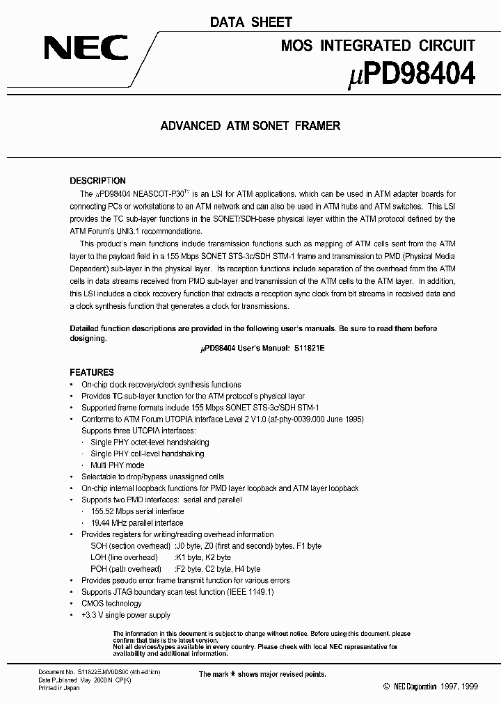 UPD98404GJ-KEU_324209.PDF Datasheet
