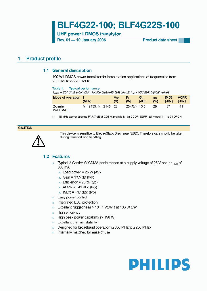 BLF4G22-100_357544.PDF Datasheet