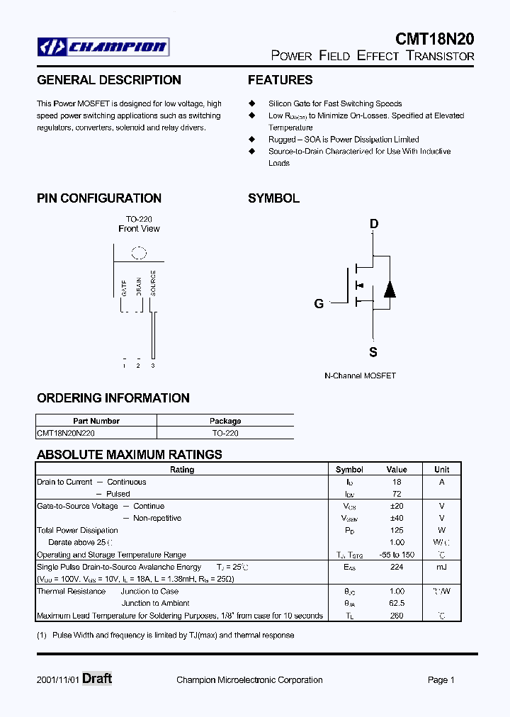 CMT18N20_187928.PDF Datasheet