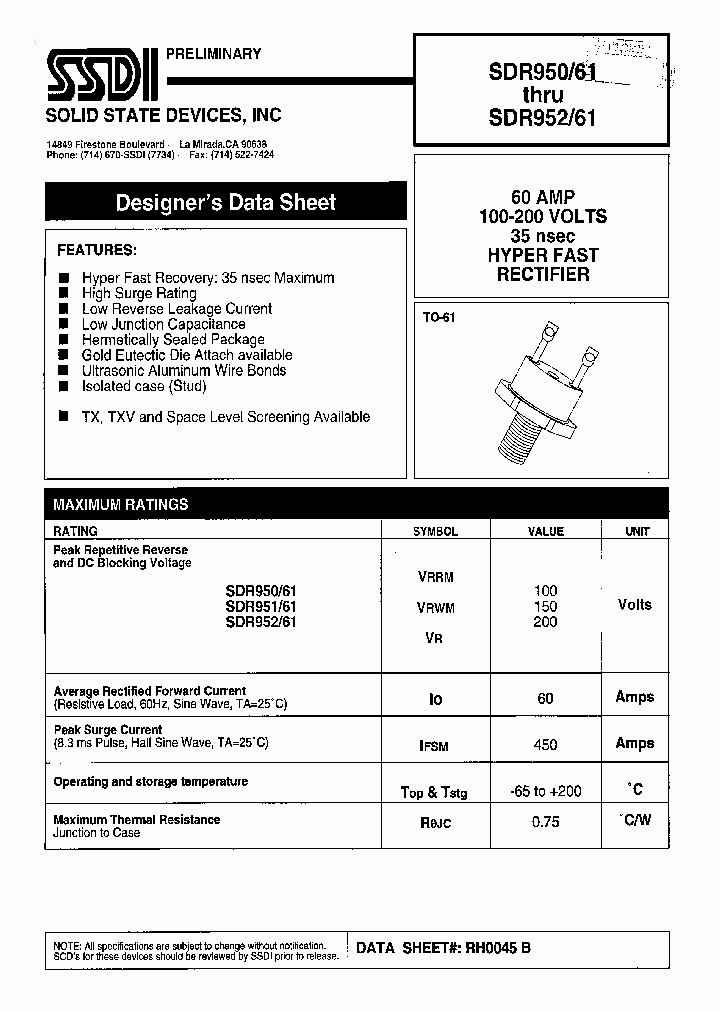 SDR95061_188348.PDF Datasheet