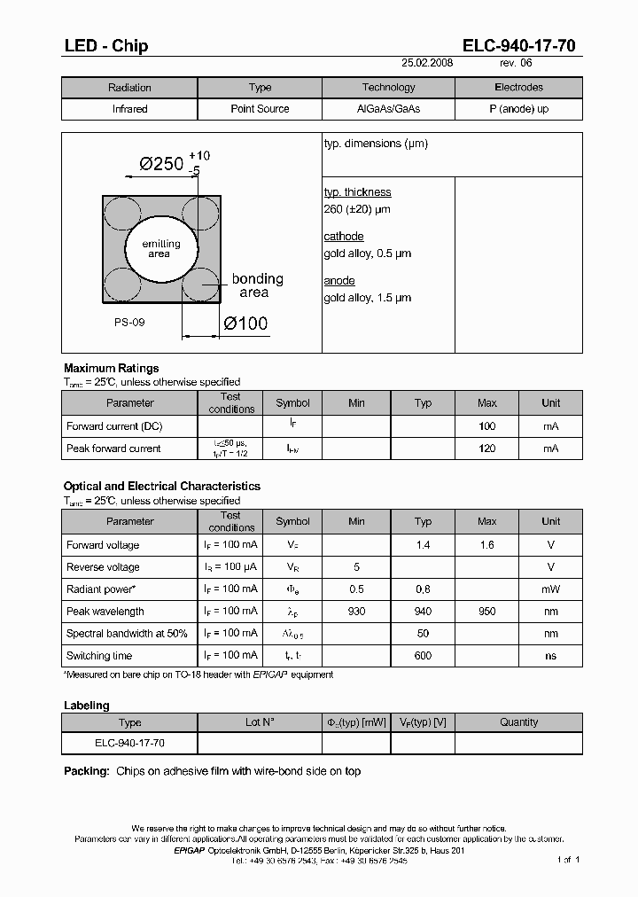 ELC-940-17-70_410392.PDF Datasheet