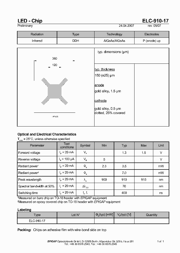 ELC-910-17_410389.PDF Datasheet