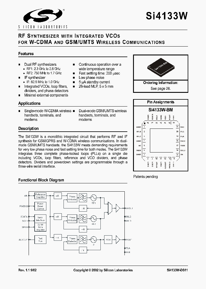 SI4133W-BM_327541.PDF Datasheet