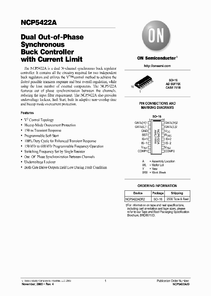 NCP5422ADR2_424587.PDF Datasheet