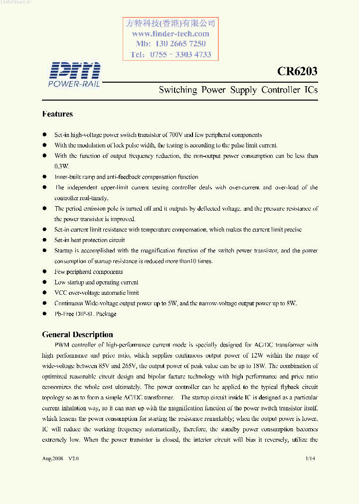 CR6203_189110.PDF Datasheet