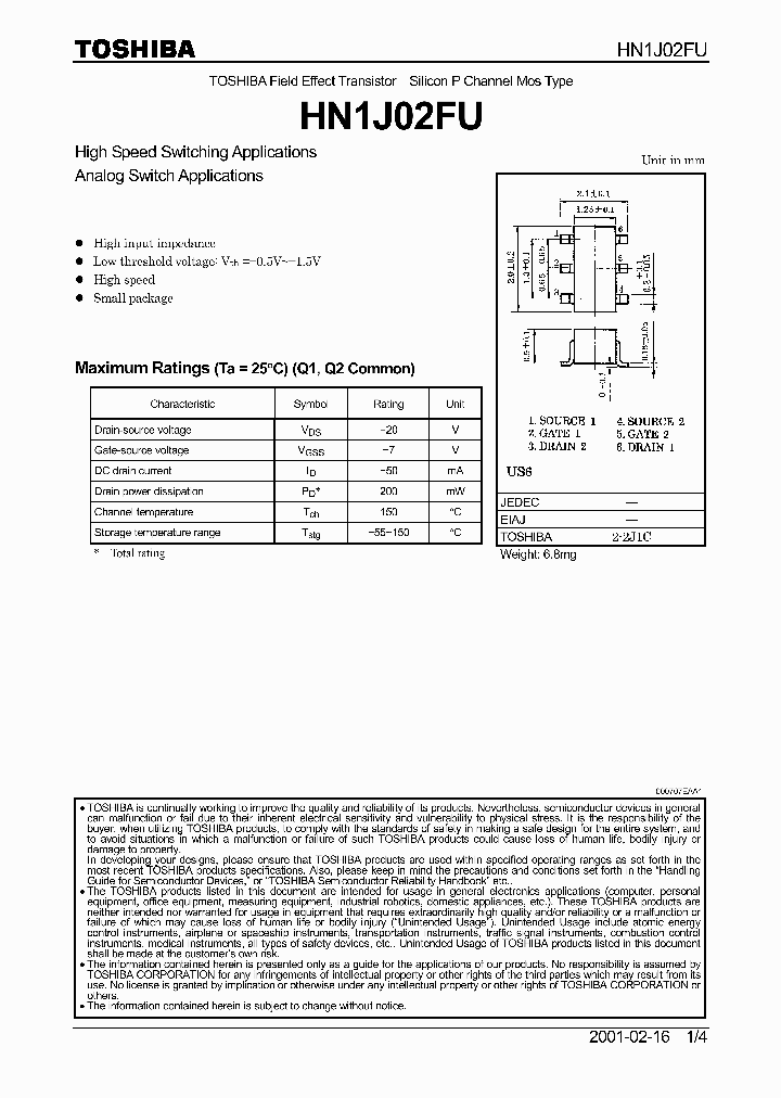 HN1J02FU_237348.PDF Datasheet