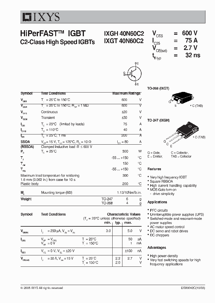 IXGH40N60C2_341650.PDF Datasheet