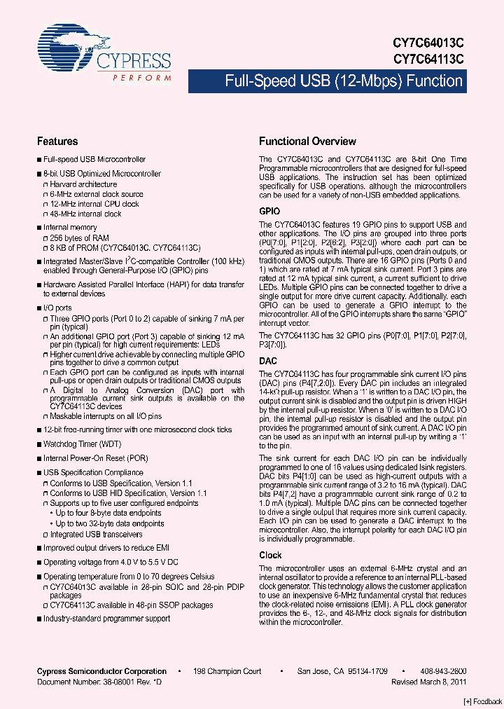 CY7C64013C11_344299.PDF Datasheet
