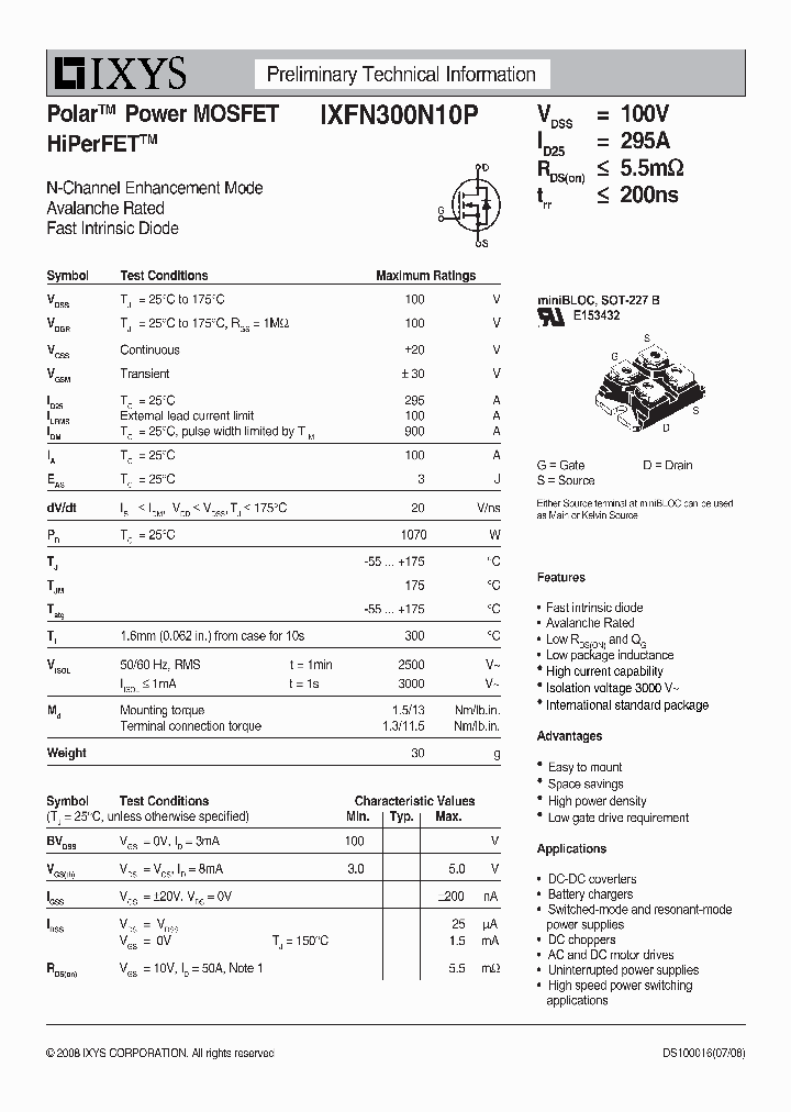 IXFN300N10P_462954.PDF Datasheet