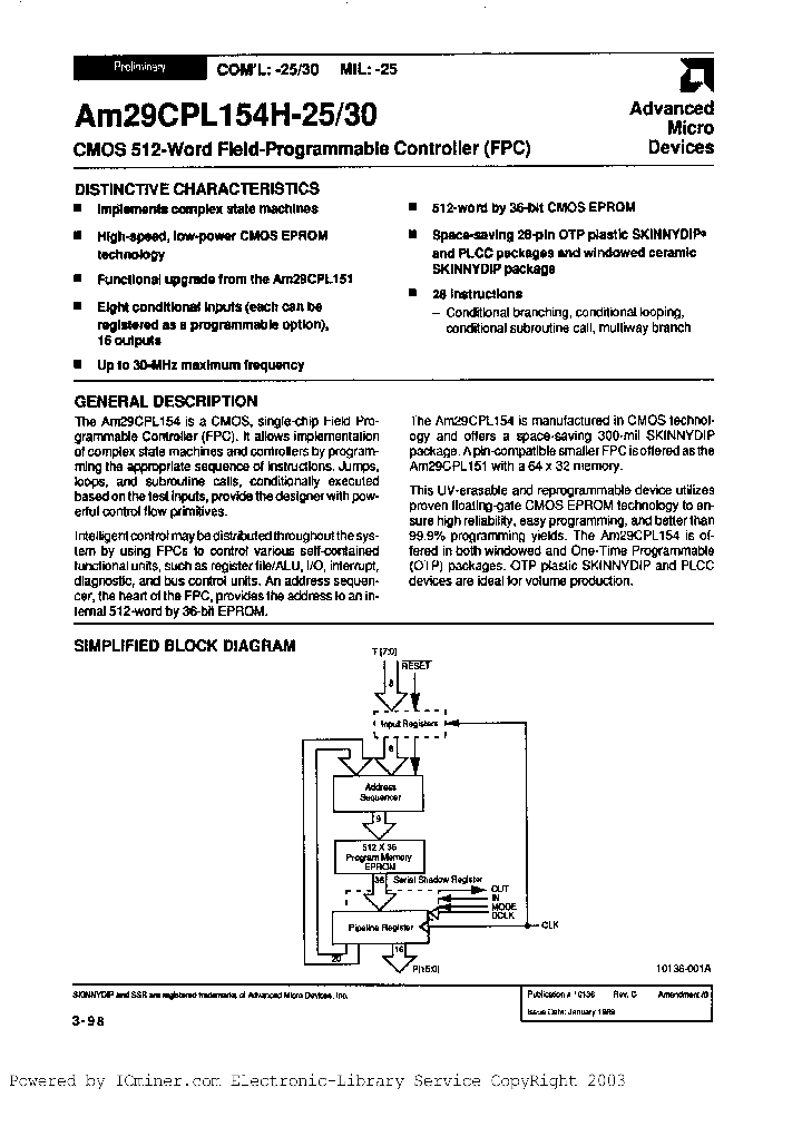 AM29CPL154H-25DC_330850.PDF Datasheet