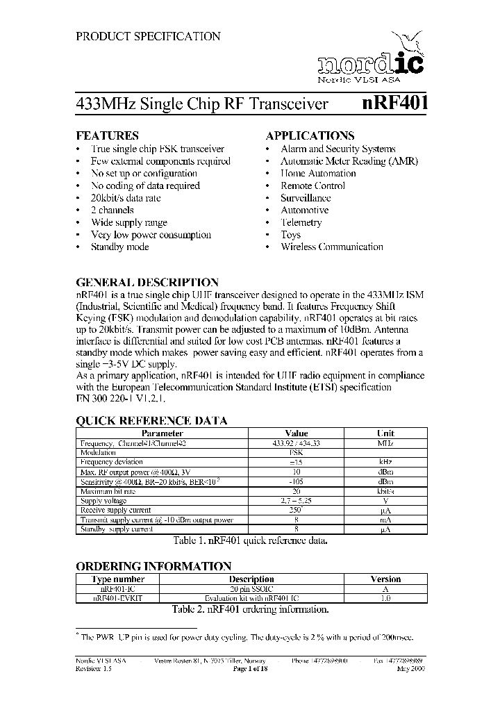 NRF401_241461.PDF Datasheet