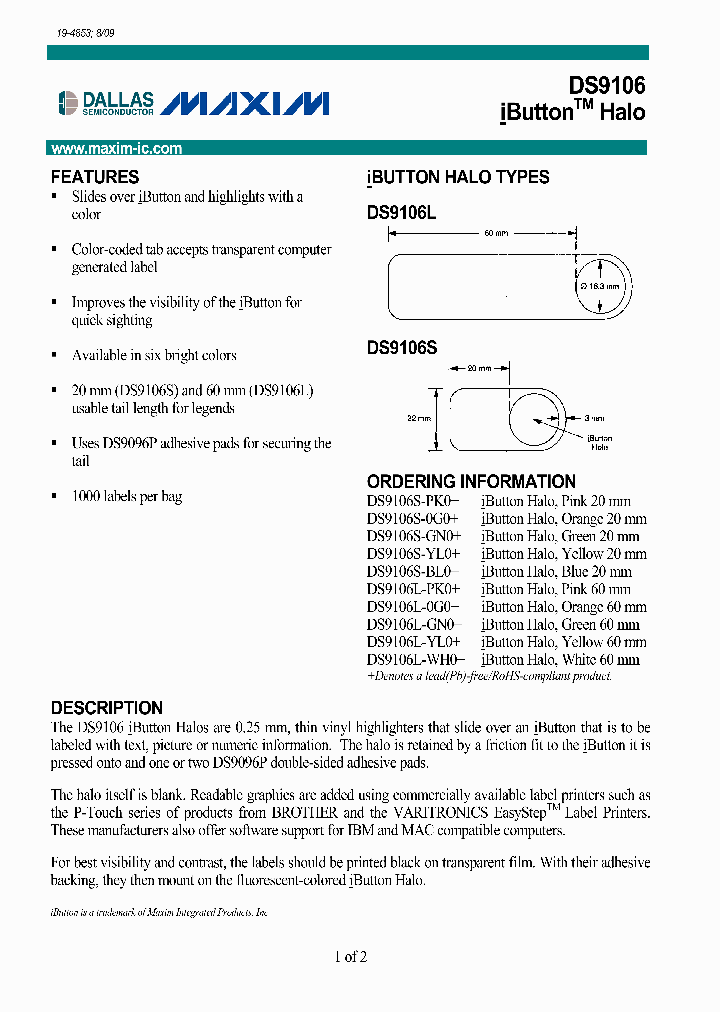 DS9106L-YL0_331512.PDF Datasheet