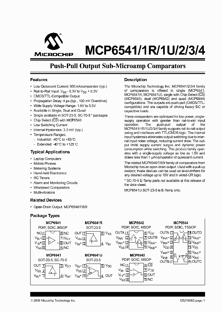 MCP6542-IOT_331400.PDF Datasheet