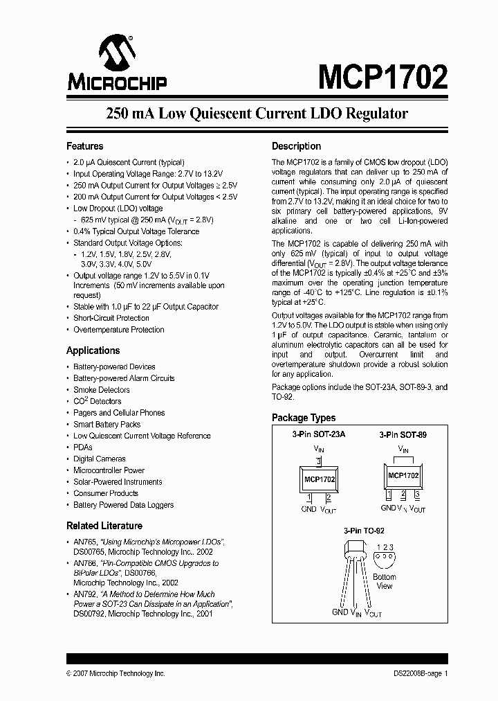 MCP1702-3302ECB_407061.PDF Datasheet