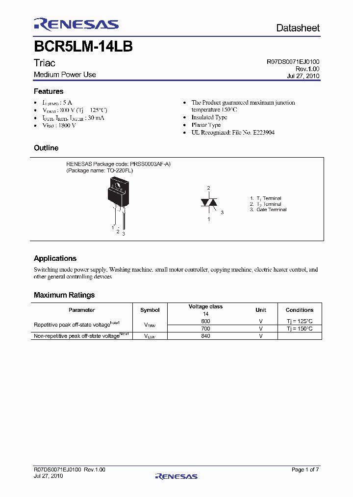 BCR5LM-14LB-A8_407552.PDF Datasheet