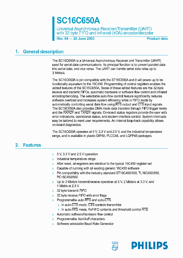 SC16C650AIN40_409225.PDF Datasheet