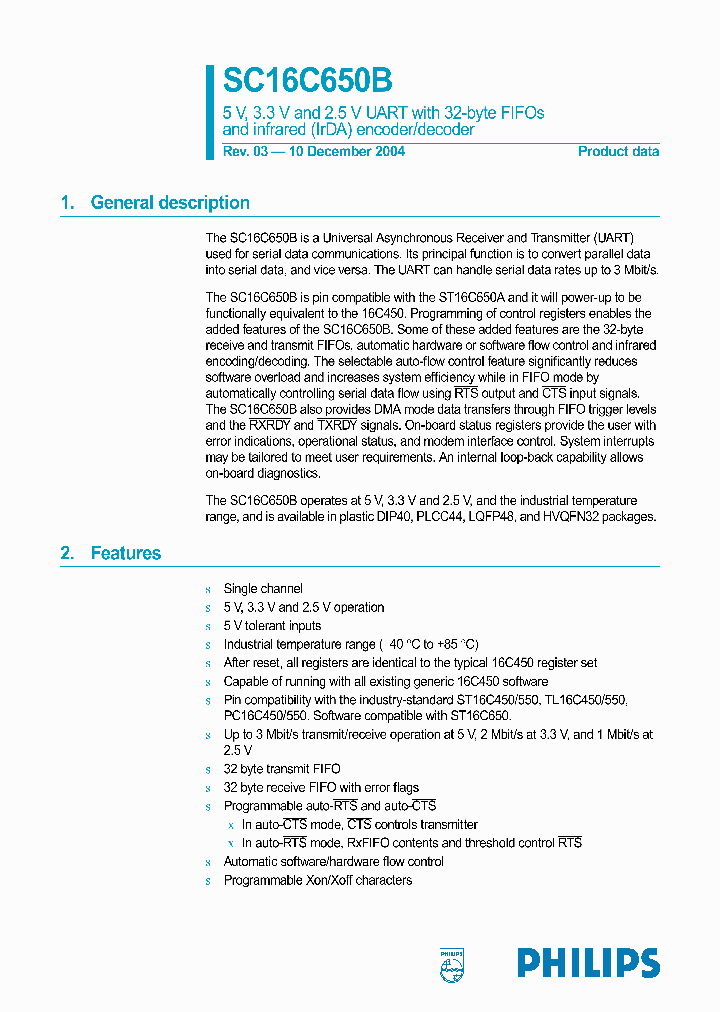 SC16C650BIN40_409226.PDF Datasheet