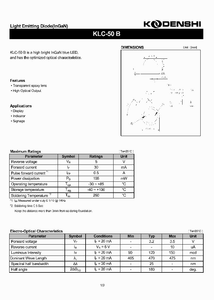 KLC-50B_410261.PDF Datasheet