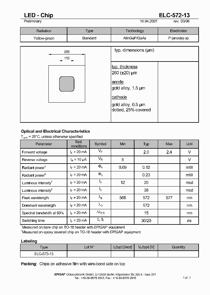 ELC-572-13_410273.PDF Datasheet