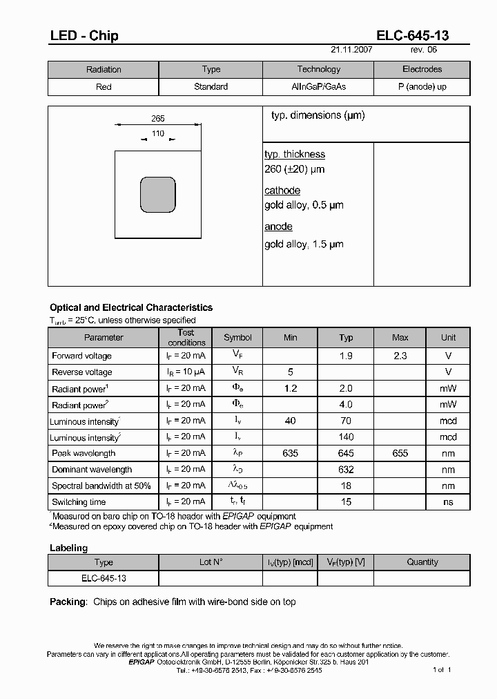 ELC-645-13_410304.PDF Datasheet