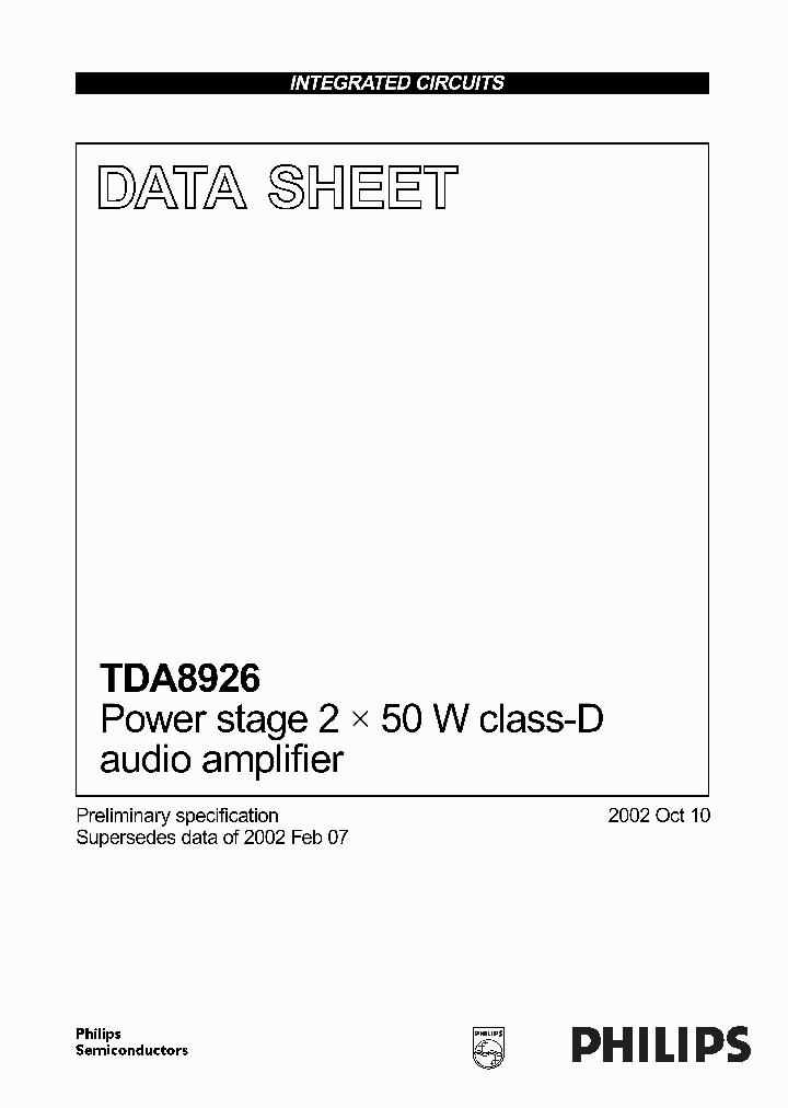 TDA8926_411606.PDF Datasheet