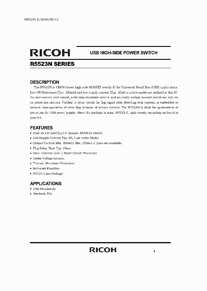 R5523N_331960.PDF Datasheet