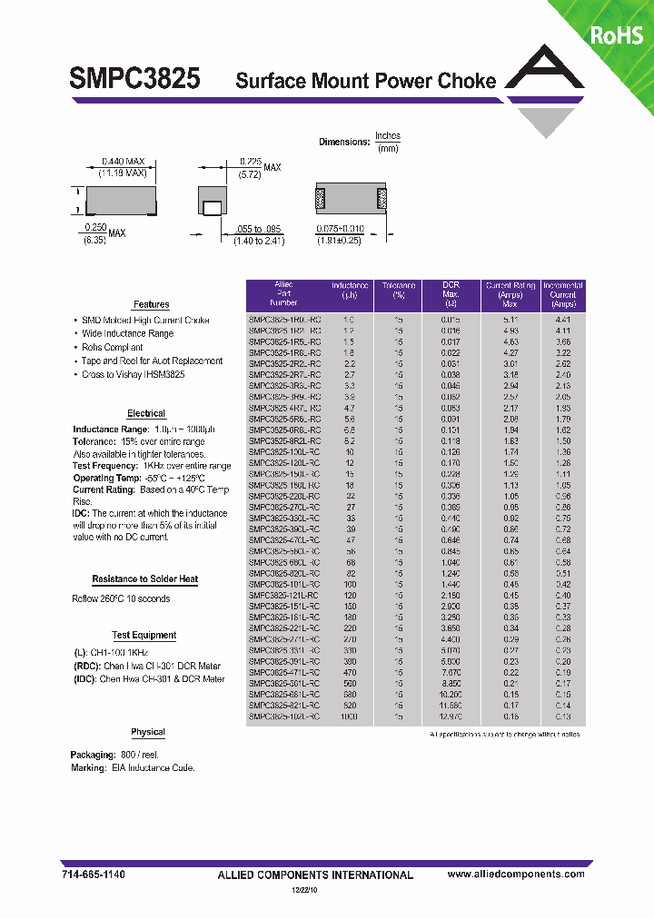 SMPC3825-820L-RC_494587.PDF Datasheet