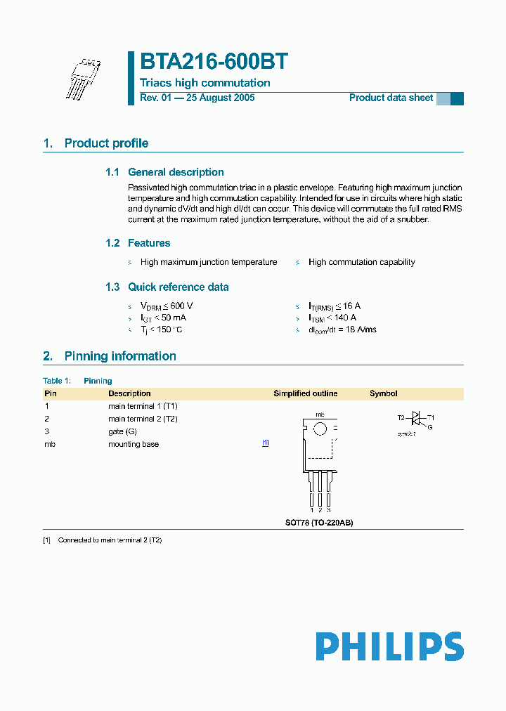 BTA216-600BT_419634.PDF Datasheet