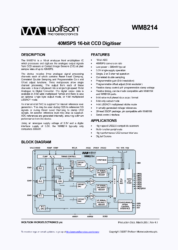 WM8214SCDSR_508064.PDF Datasheet