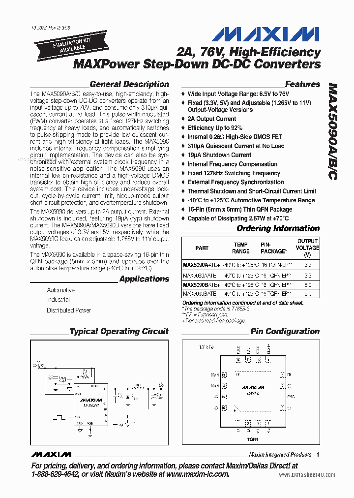 MAX5090A_204084.PDF Datasheet