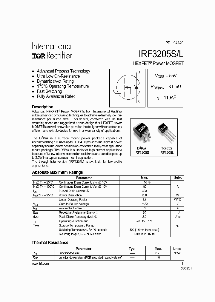 IRF3205S_210676.PDF Datasheet