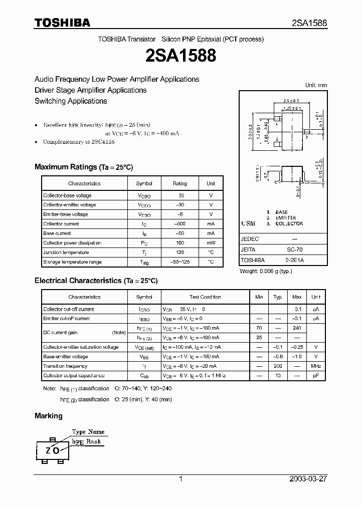 2SA1588_249177.PDF Datasheet