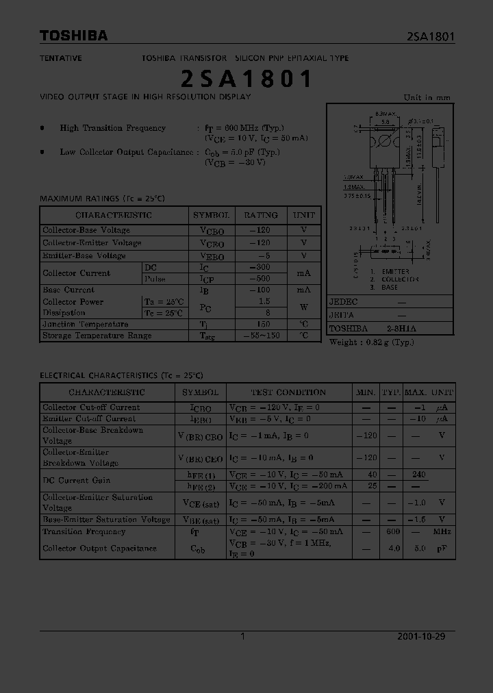 2SA1801_249178.PDF Datasheet