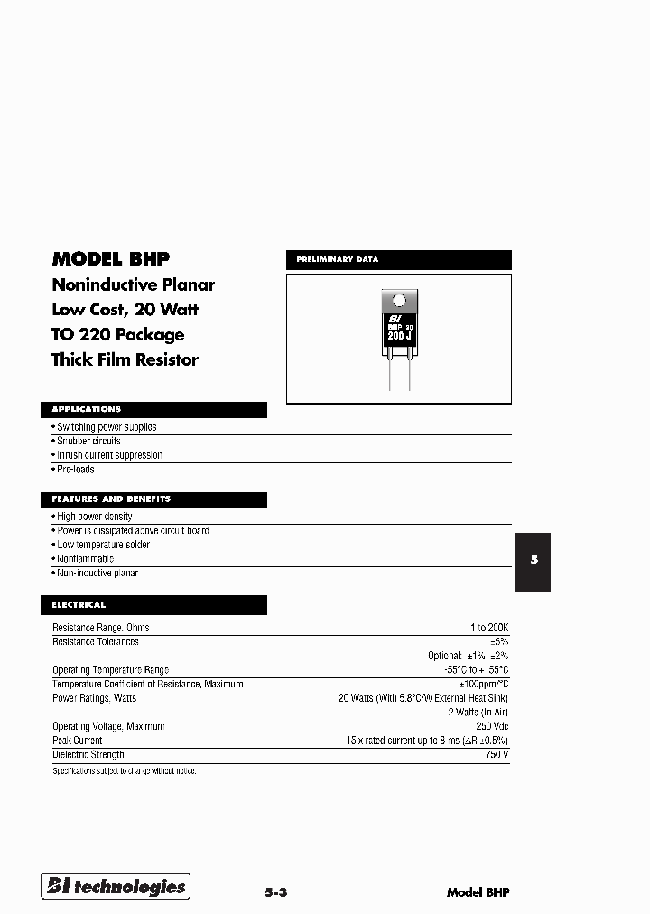 BHP_335435.PDF Datasheet