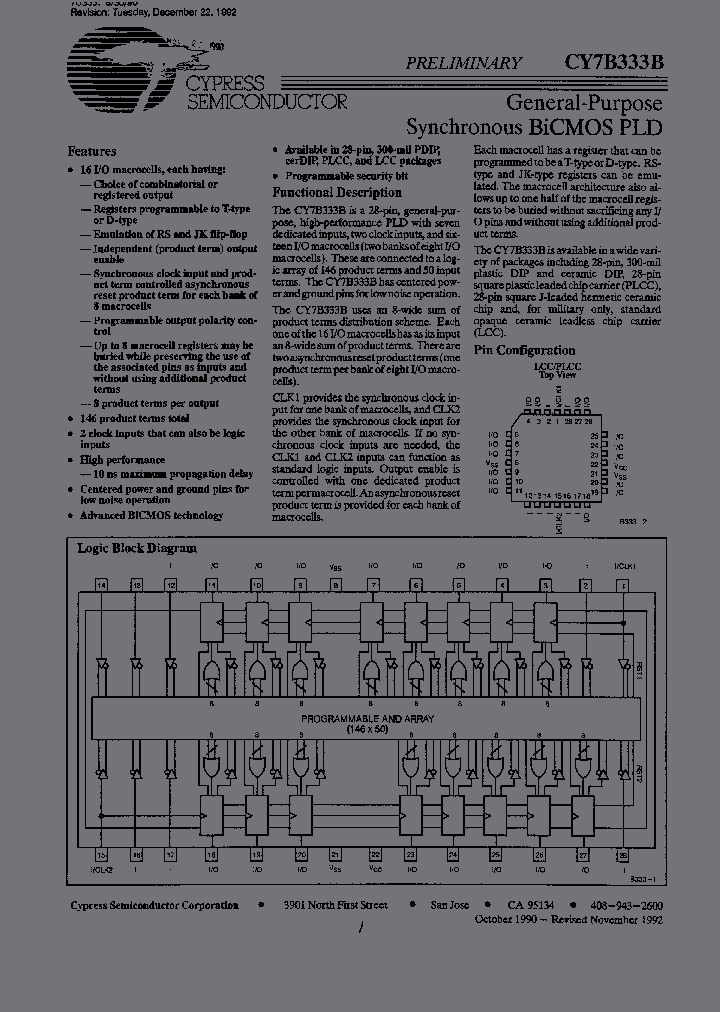 CY7B333B-12DC_336288.PDF Datasheet