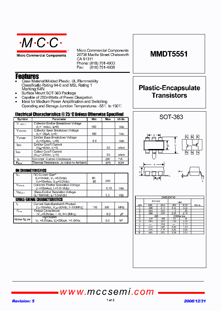 MMDT5551-TP_443027.PDF Datasheet
