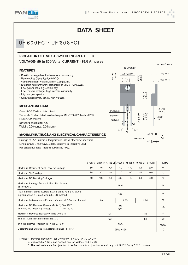 UF1600FCT_251109.PDF Datasheet
