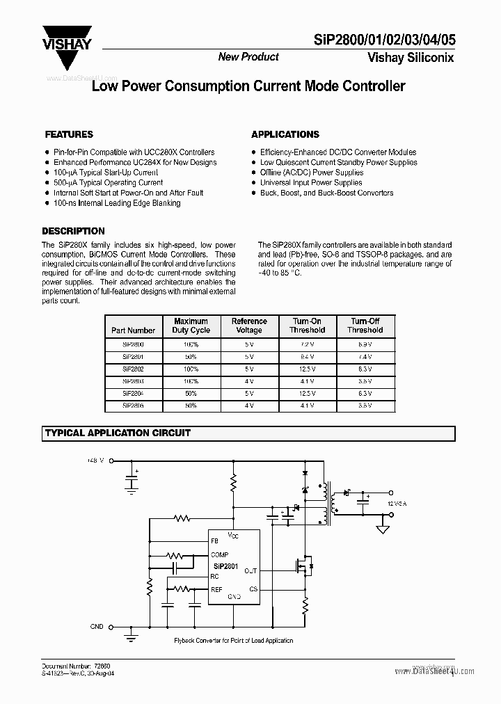 SIP2800_231765.PDF Datasheet