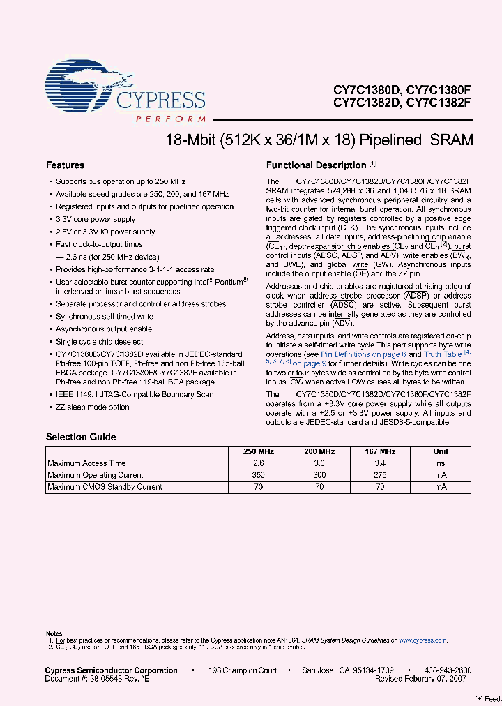 CY7C1382D-167BZC_338273.PDF Datasheet