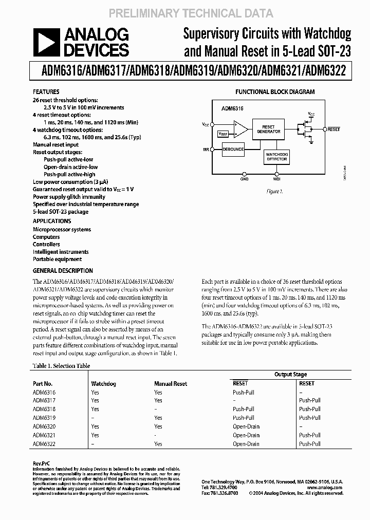 ADM6316_255794.PDF Datasheet