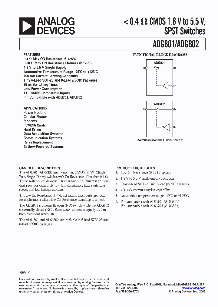 ADG801_256177.PDF Datasheet