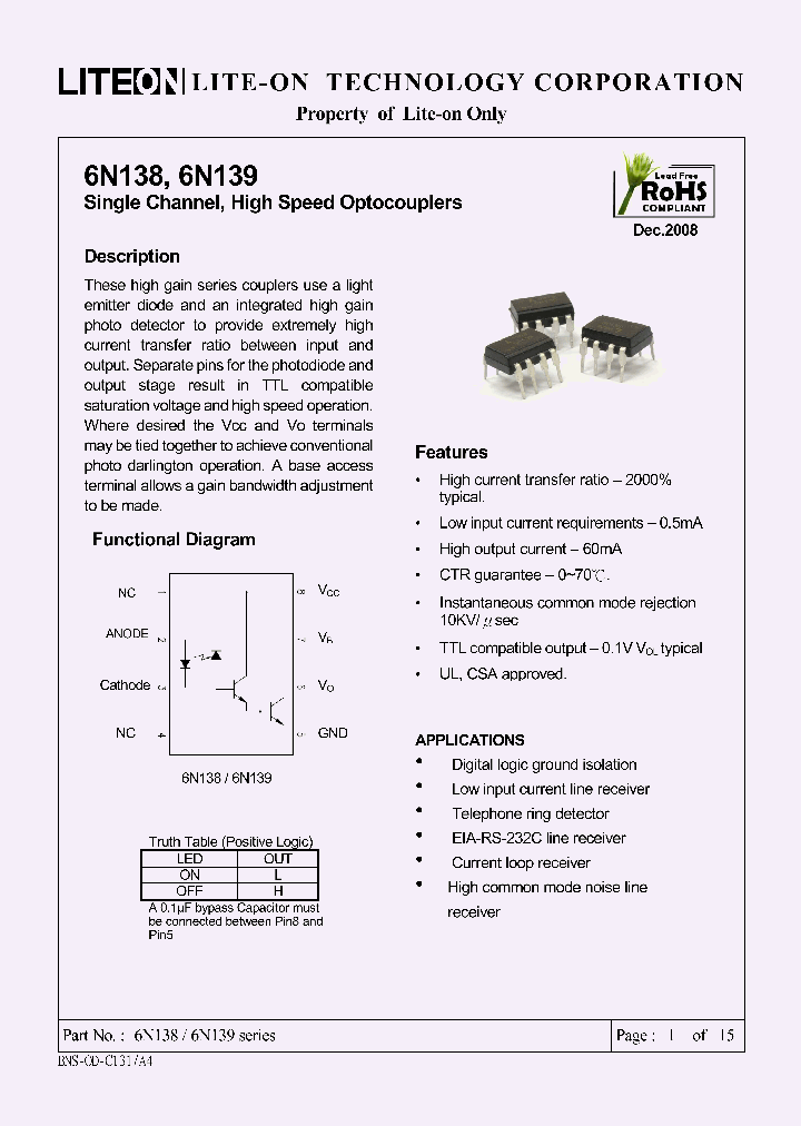 6N139_581553.PDF Datasheet